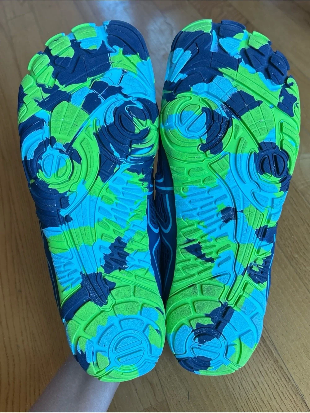 FJ Barefoot Minimalist Water shoes Sneakers Blue Green Mesh Men’s Size 43 9.5 10